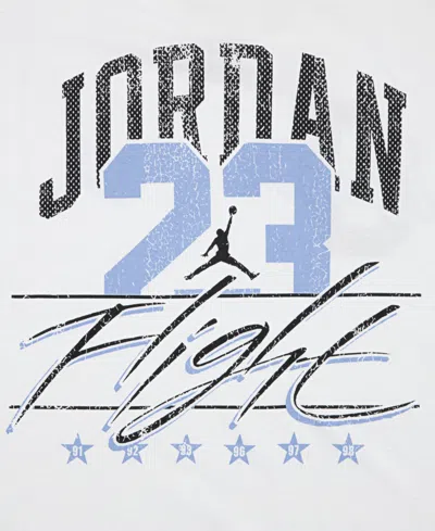 Jordan Big Girls Distressed Collegiate T-shirt In White