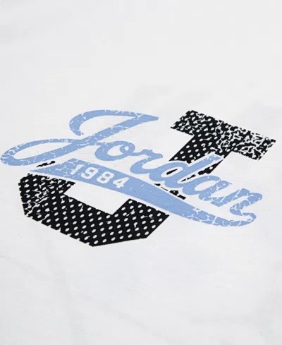 Jordan Big Girls Distressed Collegiate T-shirt In White