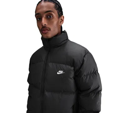 Nike Men's Club Puffer Jacket Iron Grey/white In Gray