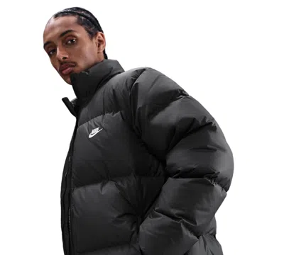 Nike Men's Club Puffer Jacket Iron Grey/white In Gray