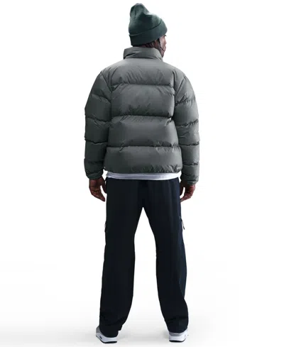 Nike Men's Club Puffer Jacket Iron Grey/white In Gray
