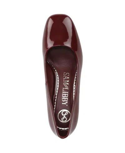 Sam & Libby Gianella Square Toe Pump In Burgundy