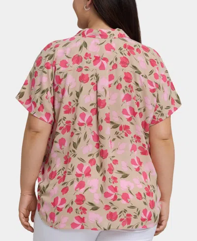 Nydj Becky Georgette Popover Top In Multi