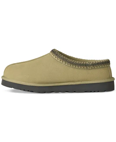 Ugg Tasman Logo-detail Suede Mules In Green
