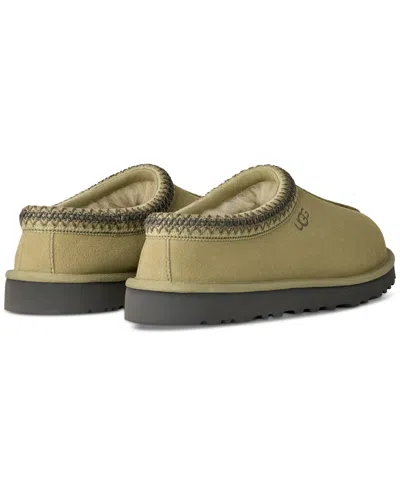 Ugg Tasman Logo-detail Suede Mules In Green