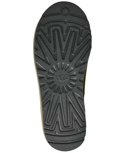 Ugg Tasman Logo-detail Suede Mules In Green