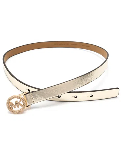 Michael Kors Women's Pave Logo Belt In Gold