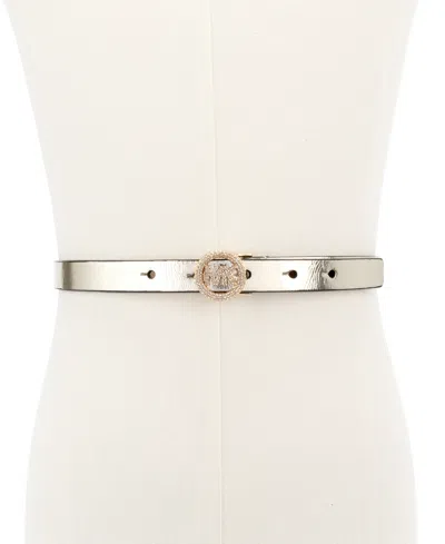 Michael Kors Women's Pave Logo Belt In Gold