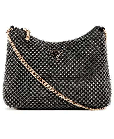 Guess Zalina Top Zip Shoulder Bag In Black