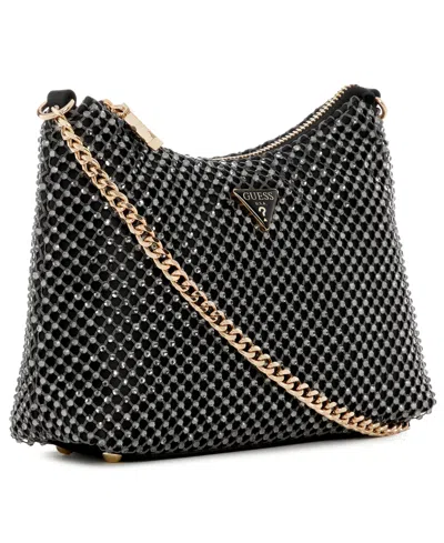Guess Zalina Top Zip Shoulder Bag In Black