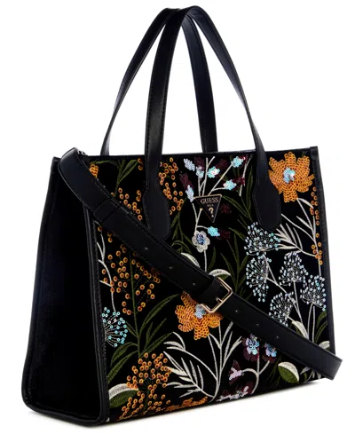 Guess Zalina 2 Compartment Medium Tote Bag In Blue