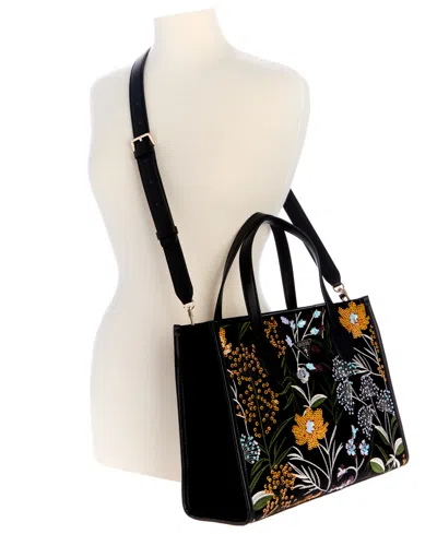 Guess Zalina 2 Compartment Medium Tote Bag In Blue