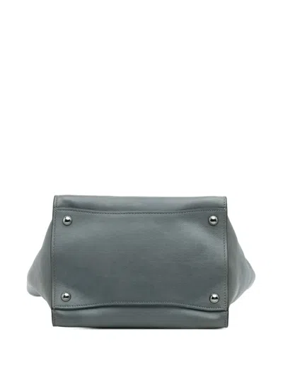 Pre-owned Prada 2010-2025 Glace Calf Twin Pocket Satchel In Gray