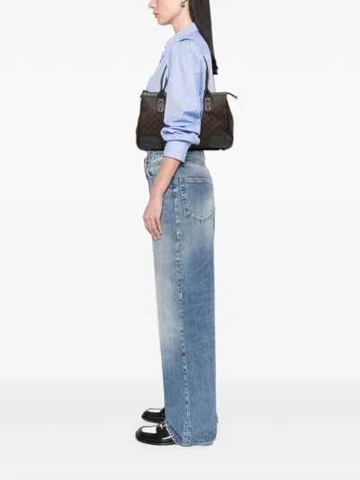 Pre-owned Gucci 2000-2015 Gg Canvas Princy Tote Bag In Brown