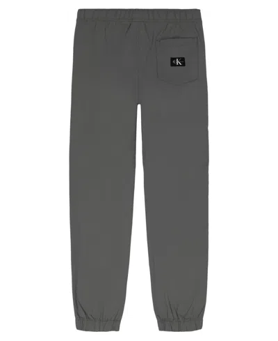 Calvin Klein Big Boys Tech Drawcord Front Joggers In Gray