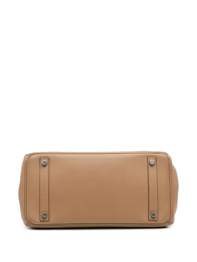 Pre-owned Hermes 2010 Swift Birkin Retourne 30 Handbag In Brown