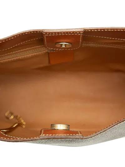 Pre-owned Celine 1999 Macadam Coated Canvas Shoulder Bag In Brown