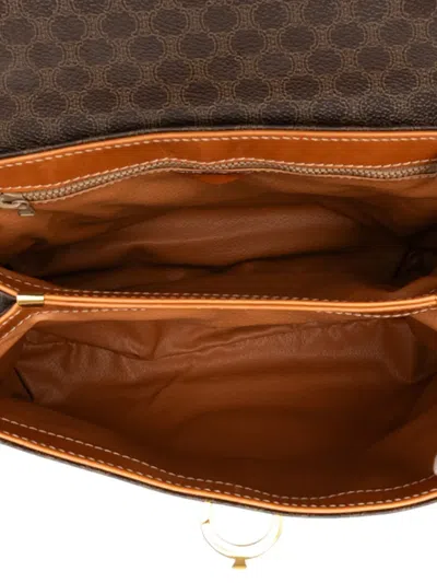Pre-owned Celine 2010 Macadam Coated Canvas Handbag In Brown