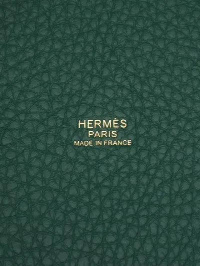 Pre-owned Hermes 2025 Clemence Picotin Lock 18 Handbag In Green