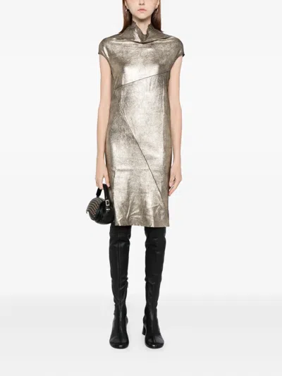 Rick Owens Aggy Dress In Gold