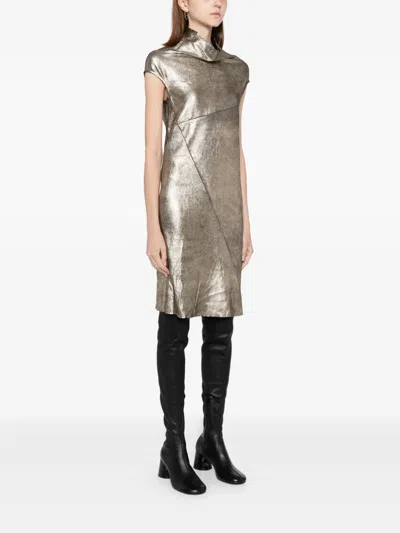 Rick Owens Aggy Dress In Gold