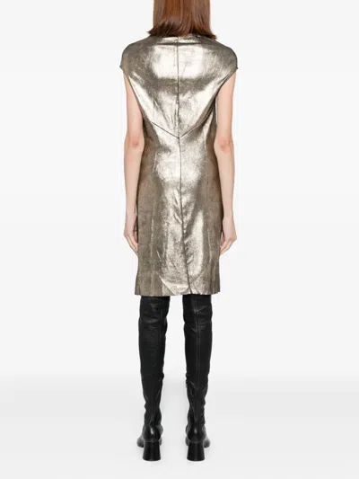 Rick Owens Aggy Dress In Gold