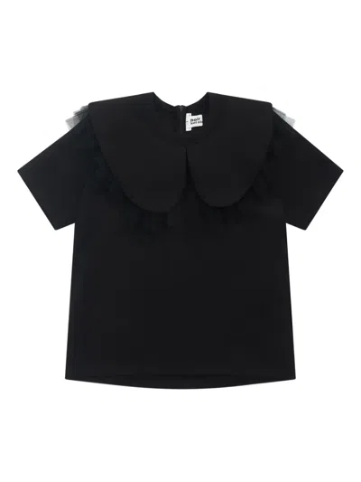 Noir Kei Ninomiya Collar T-shirt In Black