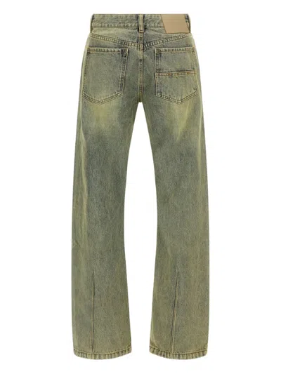 Entire Studios Lean Stonewash-effect Jeans In Green