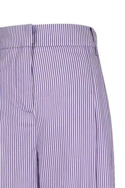 Des_phemmes Striped Trousers In Purple
