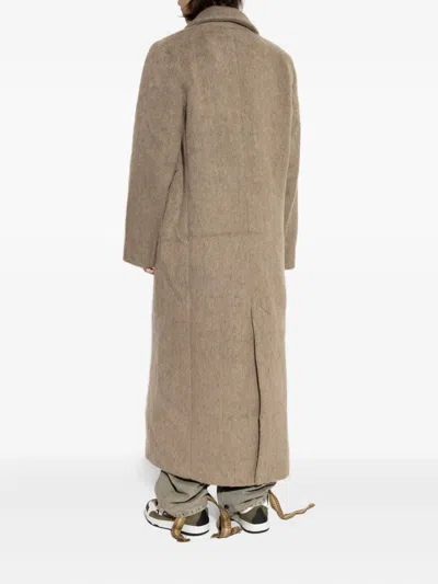 Samsoe & Samsoe Sajilla Double-breasted Coat In Neutral
