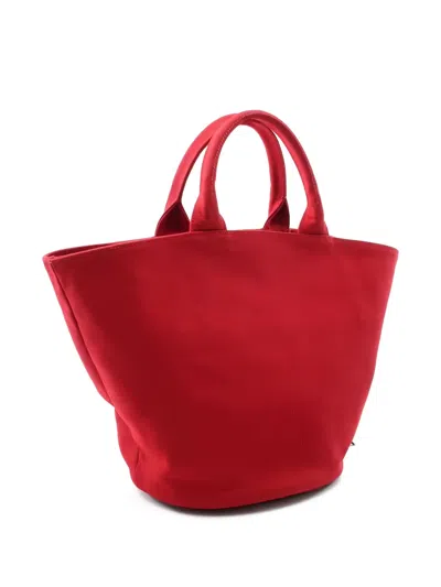Pre-owned Prada 2010s Canvas Tote Bag In Red