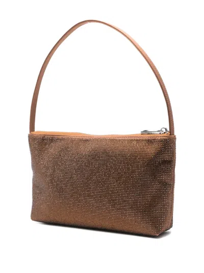 Mc2 Saint Barth Rhinestone-embellished Mini Bag In Brown