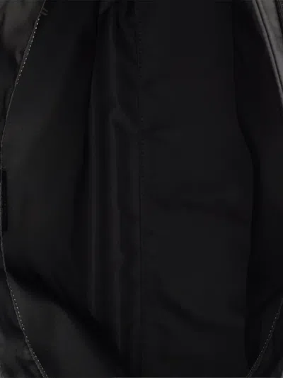 Prada Pattina Shoulder Bag Adjustable Strap In Black