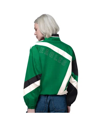 Starter Women's Kelly Green/black Philadelphia Eagles Vintage 1st Quarter Full-zip Windbreaker In Multi