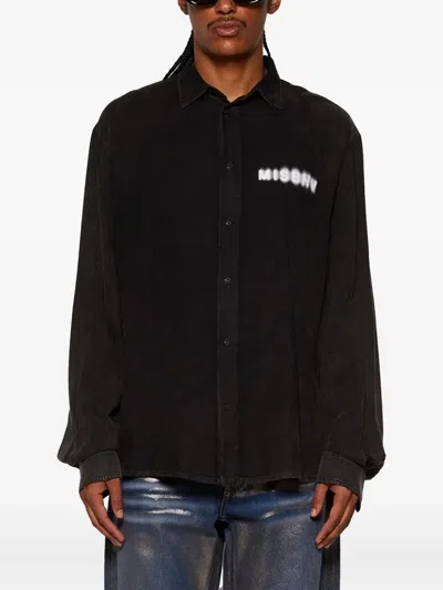 Misbhv Community Superfluid Shirt In Black