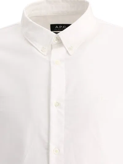 Apc A.p.c. Shirts In White