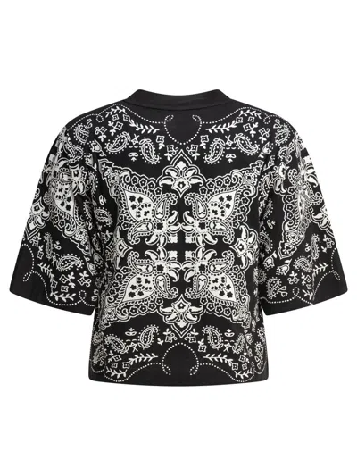 Pinko Niamey Paisley Print Cropped T-shirt In Multi