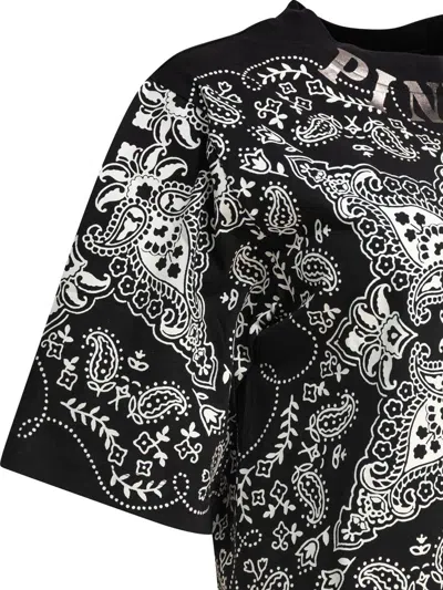 Pinko Niamey Paisley Print Cropped T-shirt In Multi