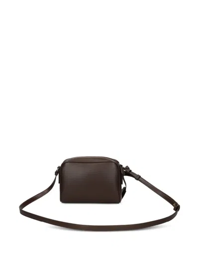 Armani Exchange Lock-detail Cross Body Bag In Brown