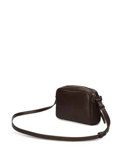 Armani Exchange Lock-detail Cross Body Bag In Brown