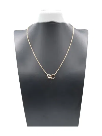 Pre-owned Cartier 2010s 18k Rose Gold Baby Love Necklace In Pink
