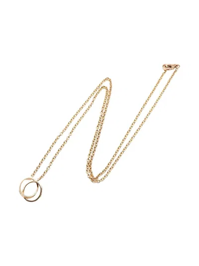Pre-owned Cartier 2010s 18k Rose Gold Baby Love Necklace In Pink