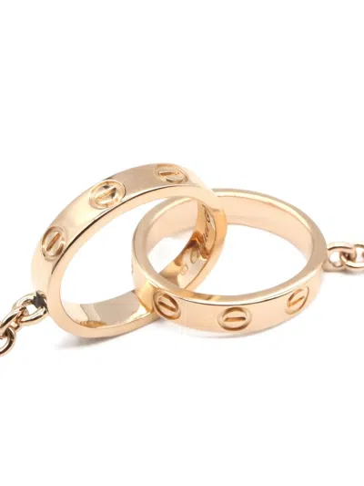 Pre-owned Cartier 2010s 18k Rose Gold Baby Love Necklace In Pink
