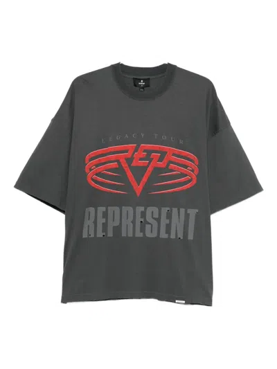 Represent Living Legacy Graphic Print T-shirt In Gray