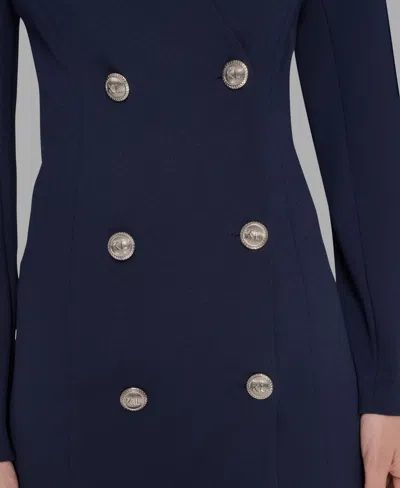 Karl Lagerfeld Women's Double-breasted Jacket Dress In Blue