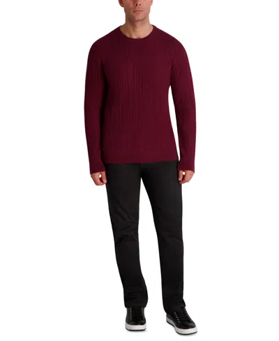 Karl Lagerfeld Men's Crewneck Sweater In Burgundy