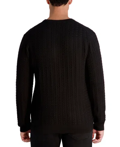 Karl Lagerfeld Men's Crewneck Sweater In Black