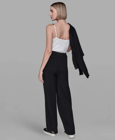 Karl Lagerfeld Women's Embellished Pull-on Pants In Black