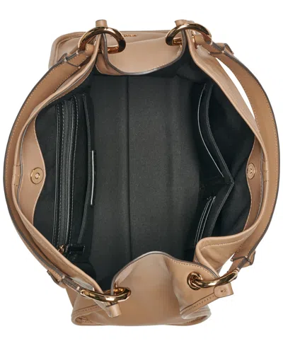 Karl Lagerfeld Luciene Leather Tote Bag In Brown