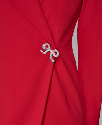 Karl Lagerfeld Bow Detail Jacket Dress In Red
